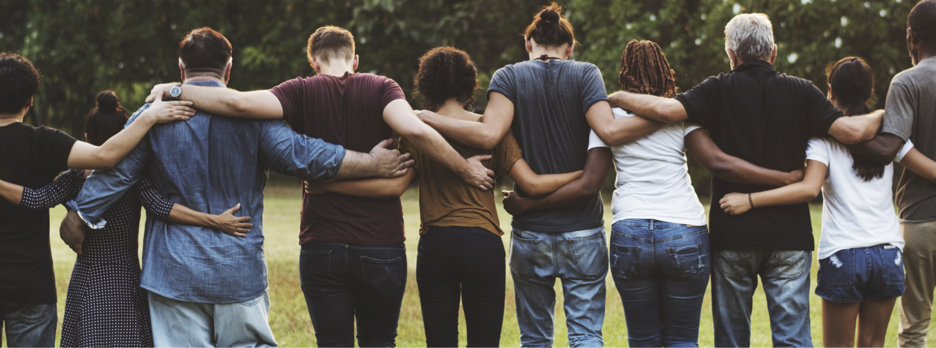 group of people hugging