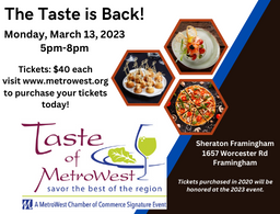 Taste of MetroWest tickets