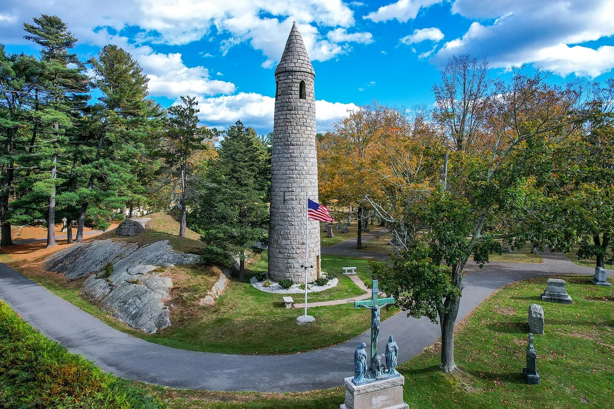 St Marys Cemetery Irish Round Tower Milford MA