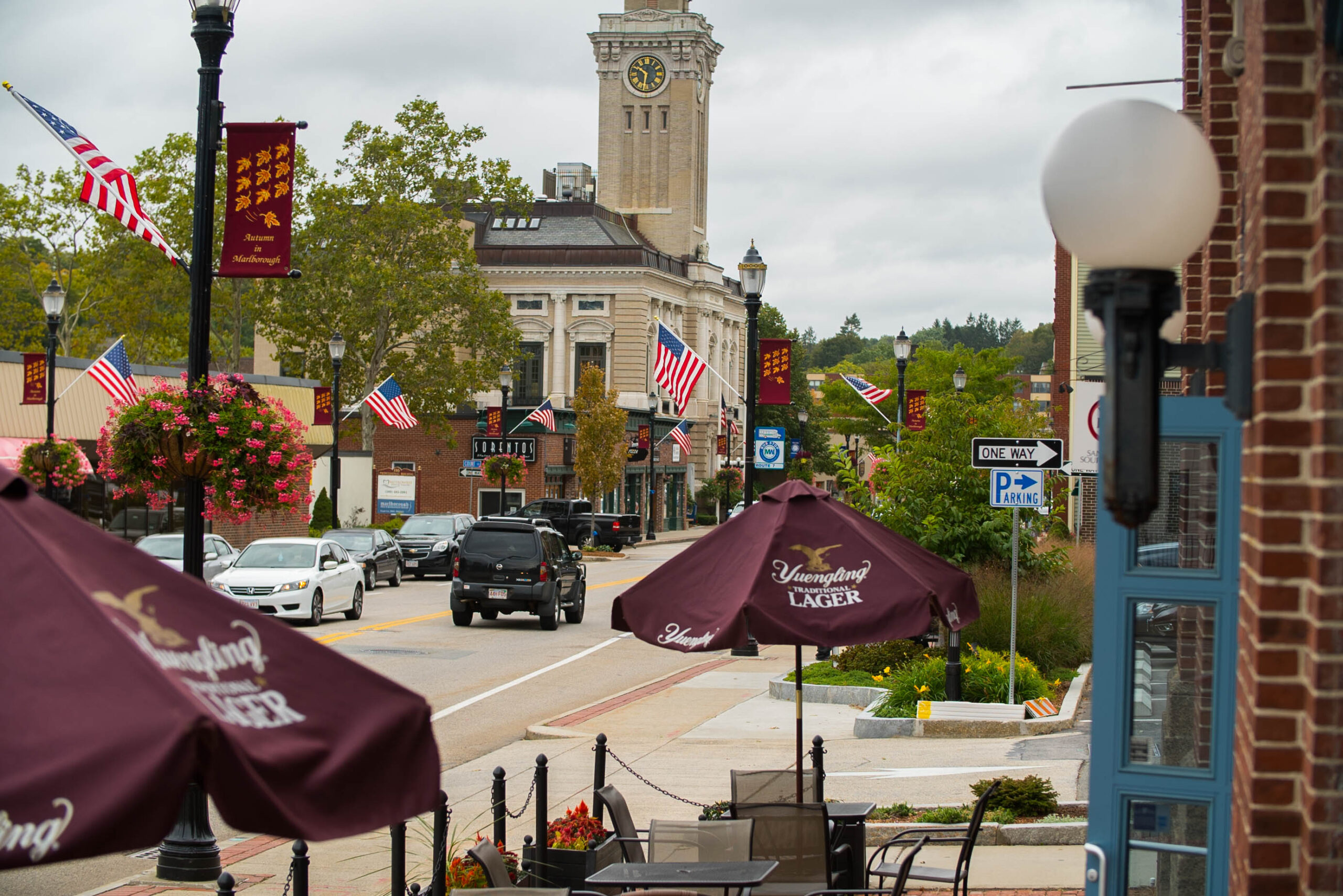 Main st looking west to city hall.marlborough